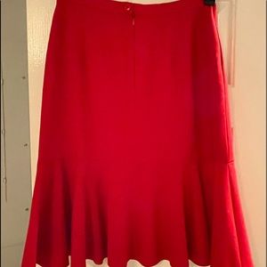 Beautiful red Crepe skirt with flare!!
